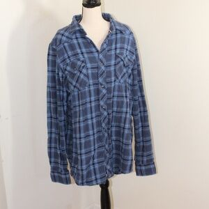 Roebuck & Co. snap button flannel shirt. Xlarge TALL
